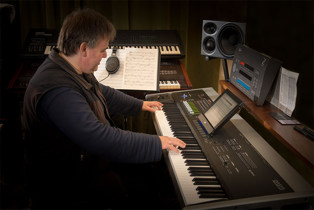 Oleanna - Composer Kevin Nolan in his studio
